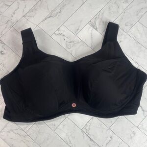 NWOT Livi Active Lane Bryant Womens Sports Bra Black Max Support UNDERWIRE 46H